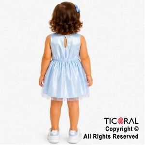 DISFRAZ PRINCESA CORTO CON BRETEL ANGOSTO CELESTE TALLE 0